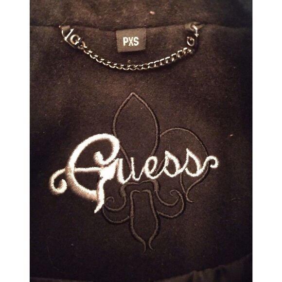 Guess  wool blend coat Black Pxs Vintage Classic - Picture 8 of 9